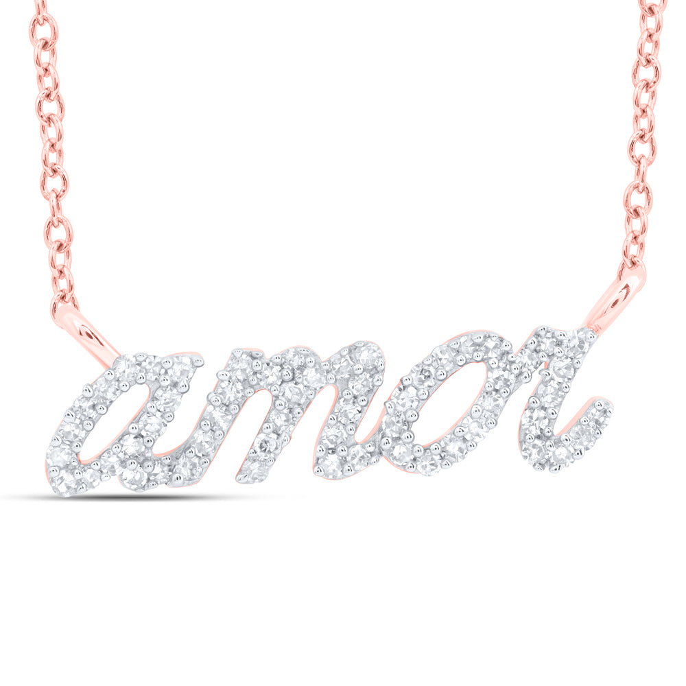 10kt Yellow Or White Gold Natural Diamond Necklace, Length: 18 Inch