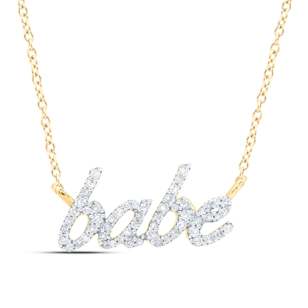 10kt Yellow Or White Gold Natural Diamond Necklace, Length: 18 Inch