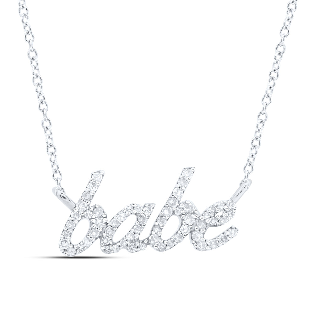 10kt Yellow Or White Gold Natural Diamond Necklace, Length: 18 Inch