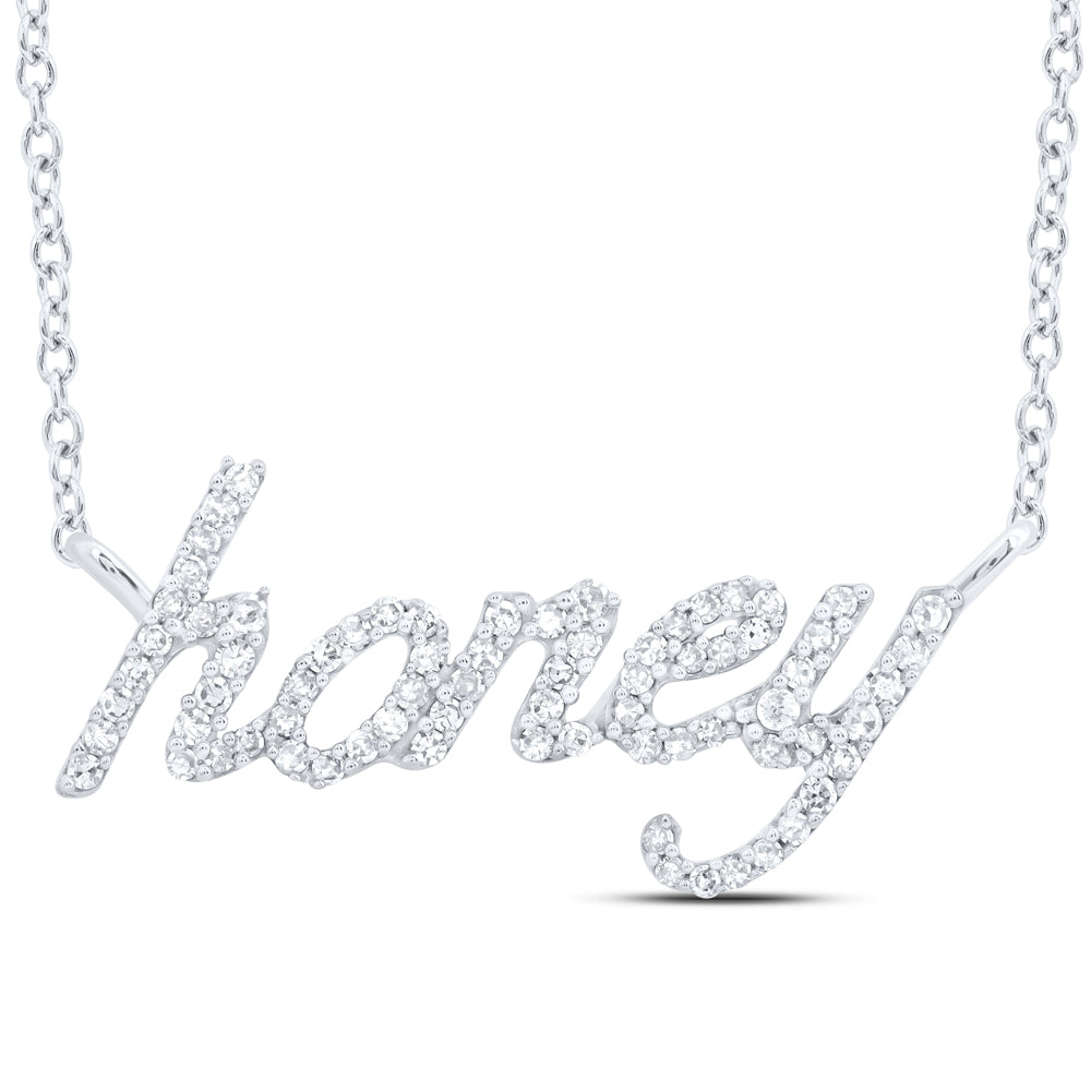 10kt Yellow Or White Gold Natural Diamond Necklace, Length: 18 Inch