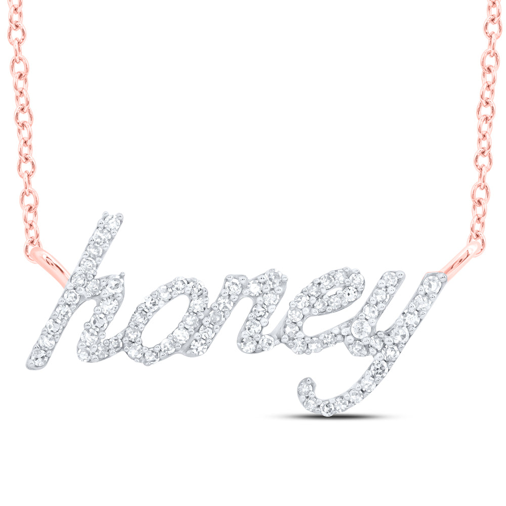 10kt Yellow Or White Gold Natural Diamond Necklace, Length: 18 Inch
