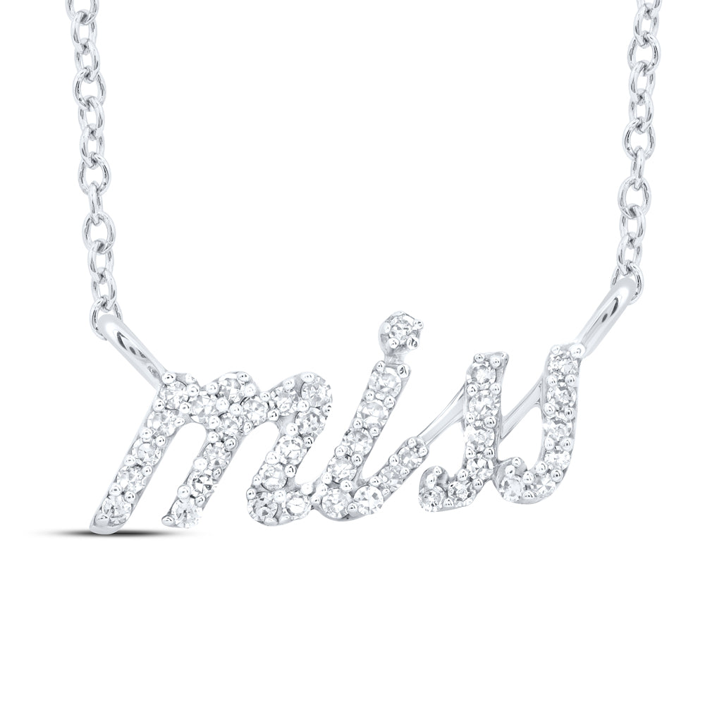 10kt Yellow Or White Gold Natural Diamond Necklace, Length: 18 Inch