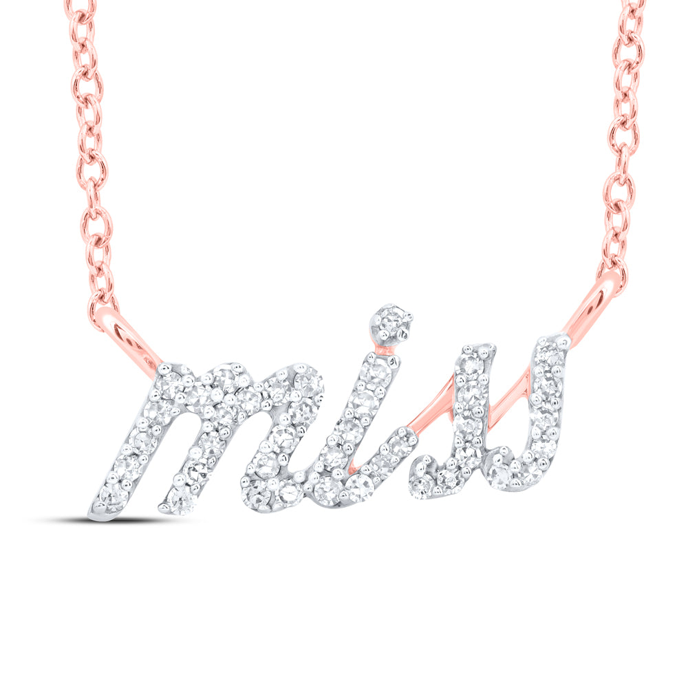 10kt Yellow Or White Gold Natural Diamond Necklace, Length: 18 Inch