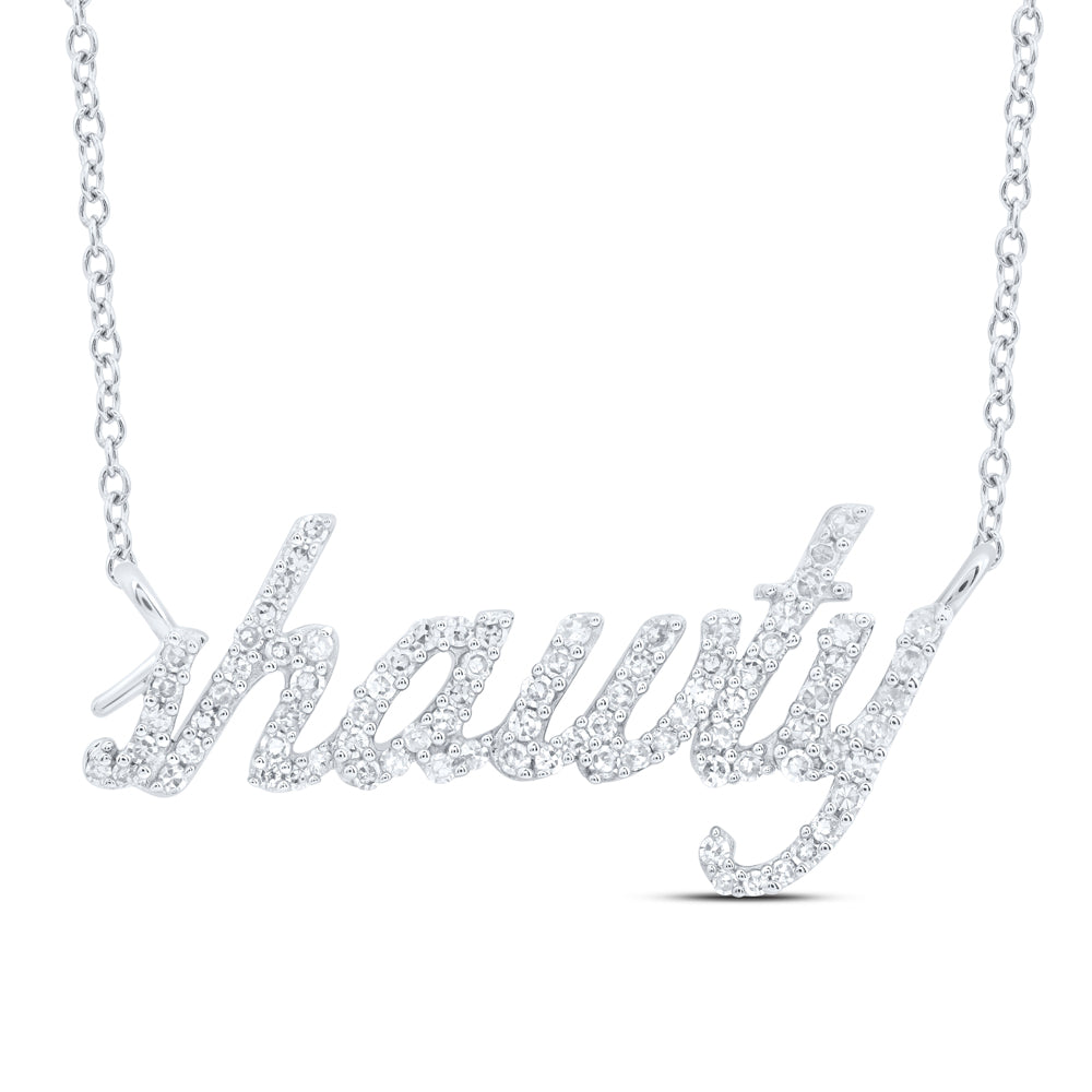 10kt Yellow Or White Gold Natural Diamond Necklace, Length: 18 Inch