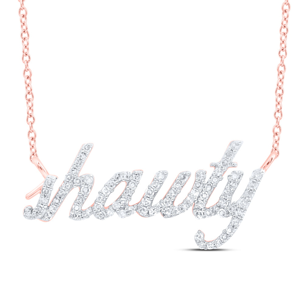 10kt Yellow Or White Gold Natural Diamond Necklace, Length: 18 Inch