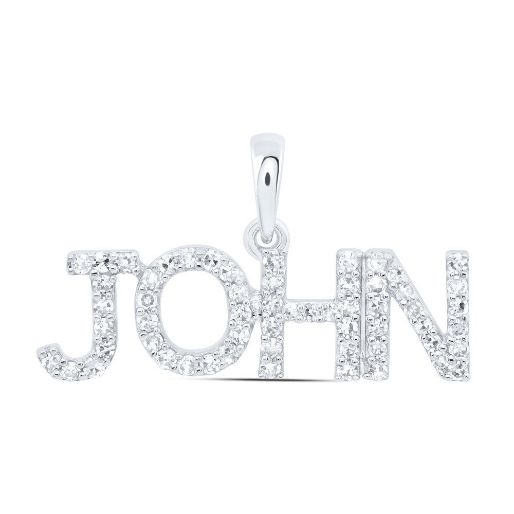 10kt Yellow Or White Gold Natural Diamond Fashion "john" Pendant