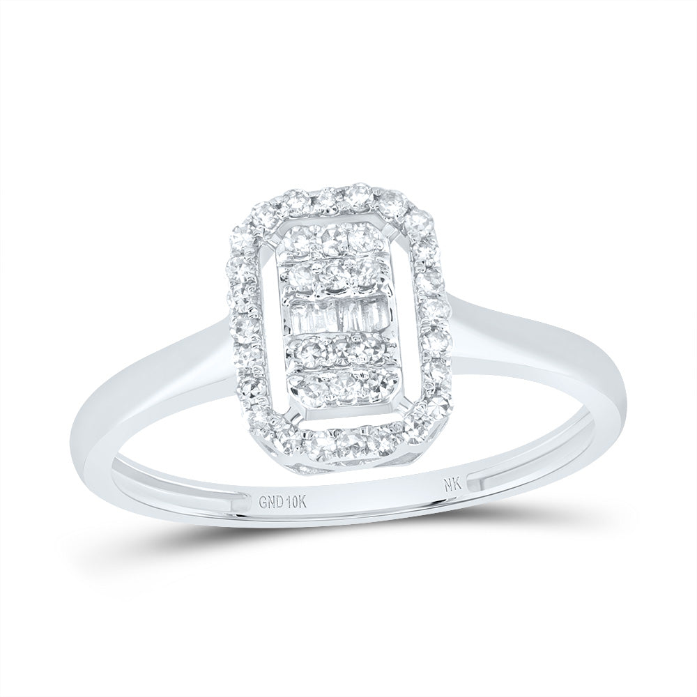 10kt Yellow Or White Gold Natural Diamond Fashion Emerald Wedding Engagement Anniversary Ring