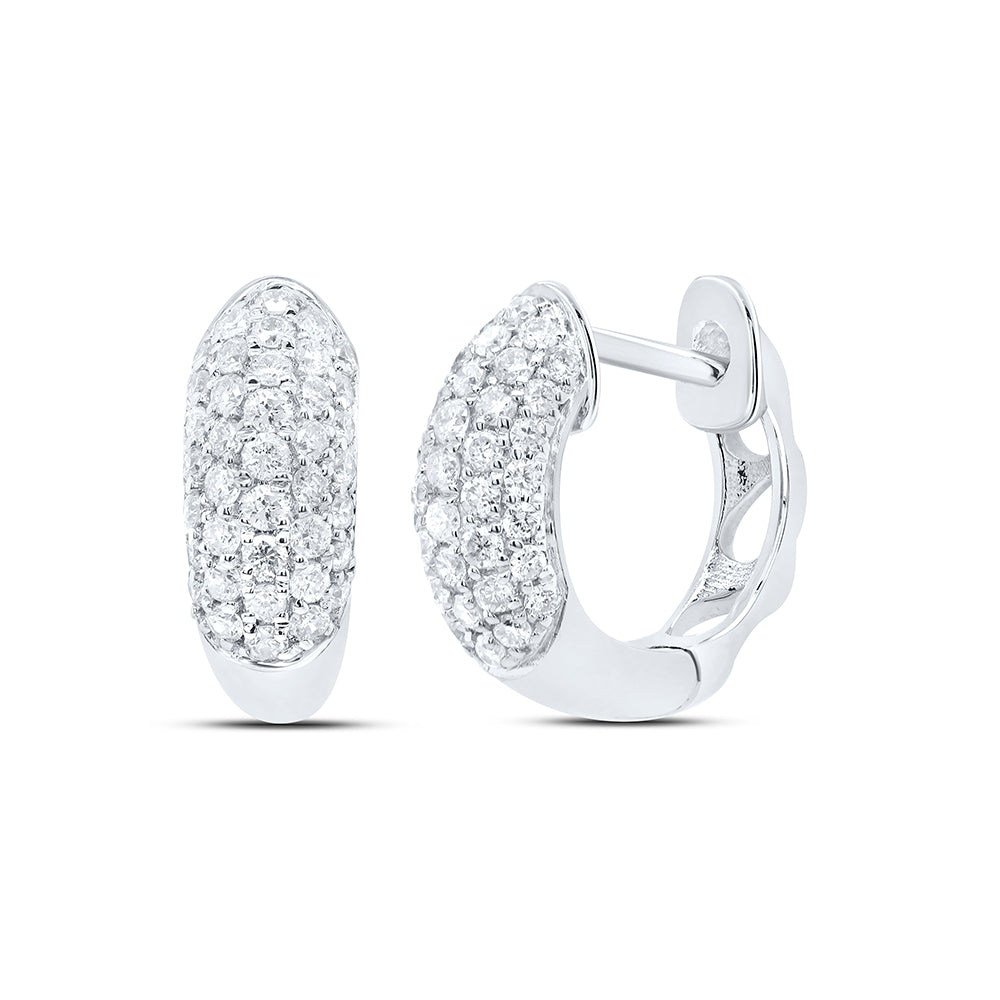 10kt White Gold 3/8 Cttw Natural Diamond Fashion Earring