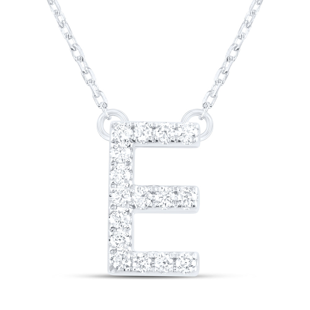 14kt Yellow Or White Gold Natural Diamond Ana M Initial Fashion Necklace, Length: 16 Inch