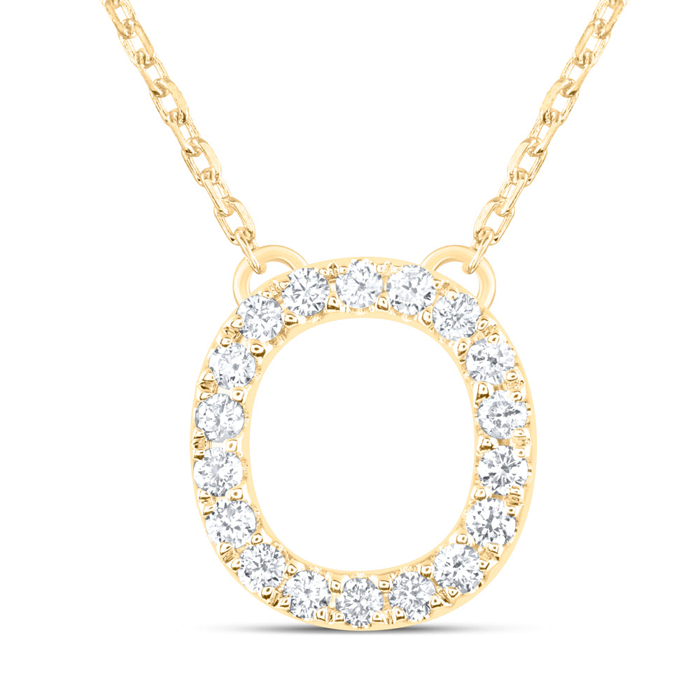 14kt Yellow Or White Gold Natural Diamond Ana M Initial Fashion Necklace, Length: 16 Inch