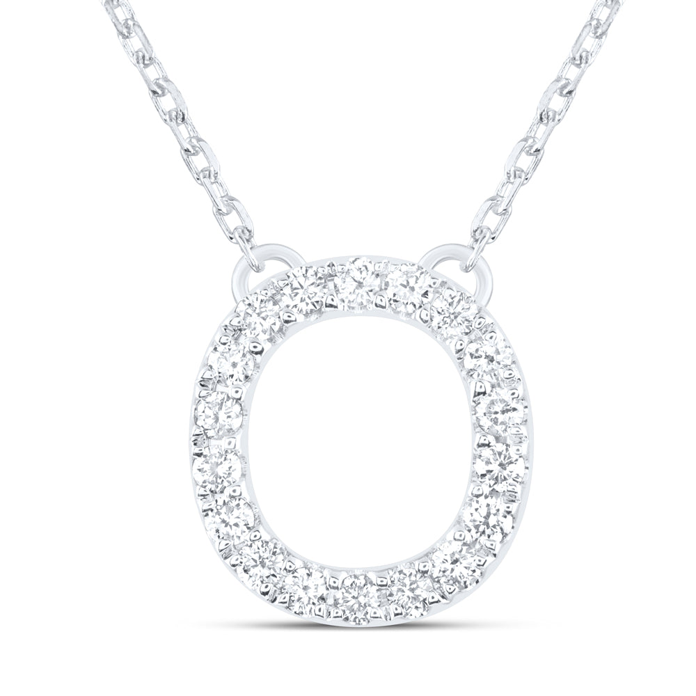 14kt Yellow Or White Gold Natural Diamond Ana M Initial Fashion Necklace, Length: 16 Inch