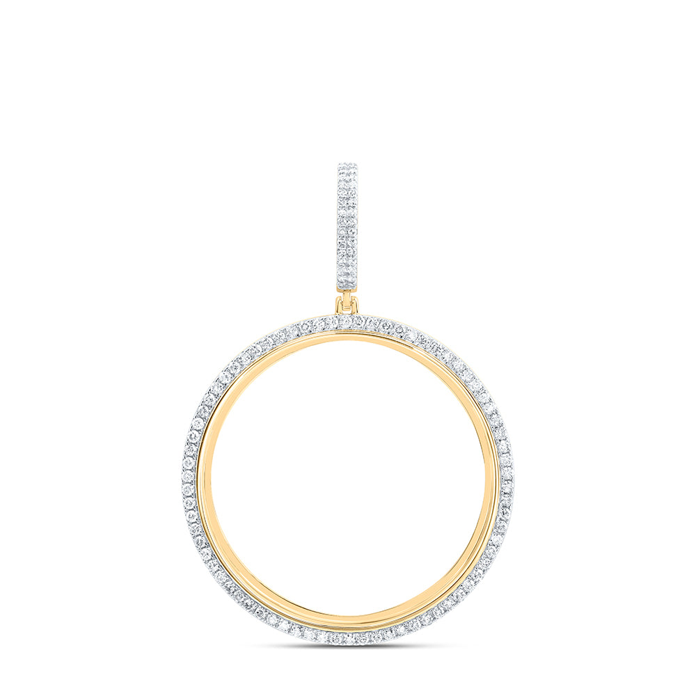 14kt Yellow Gold 1 1/2 Cttw Natural Diamond Centenario Bezel Memory Pendant