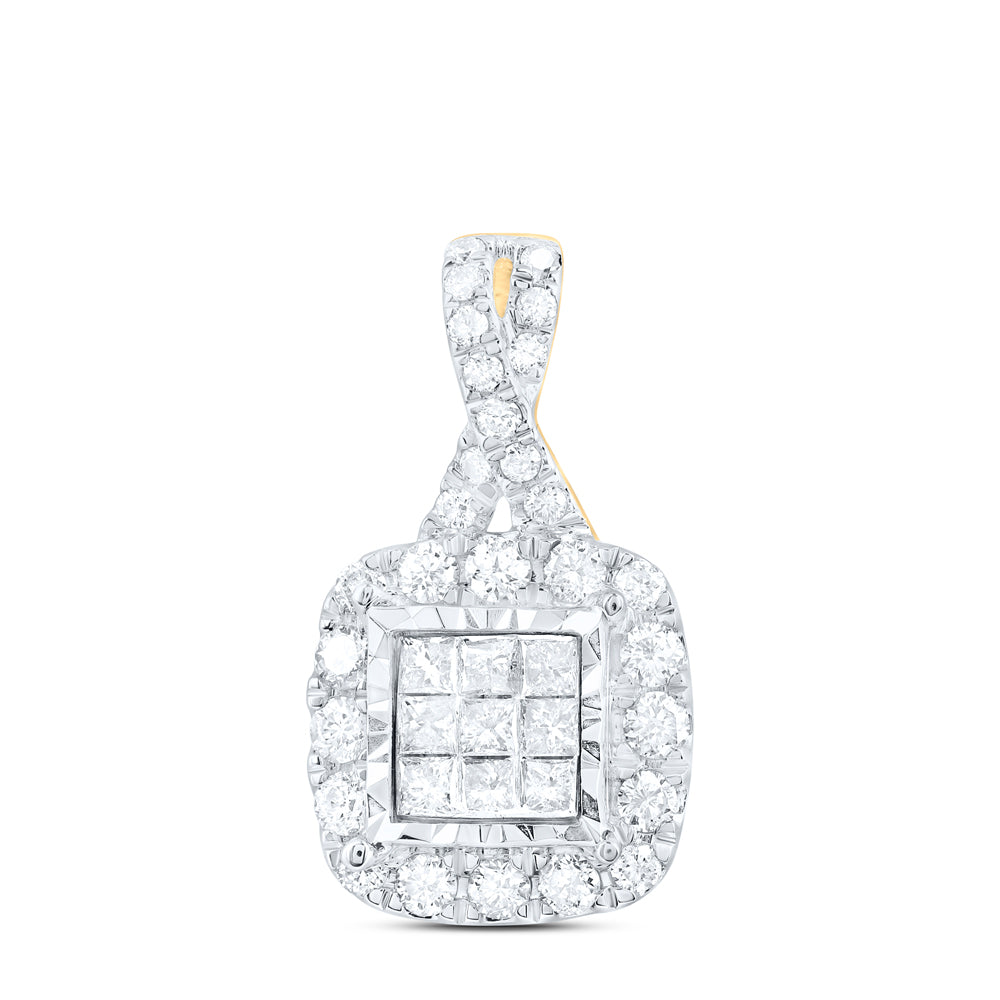 10kt Yellow Gold 1/2 Cttw Natural Diamond Fashion Pendant