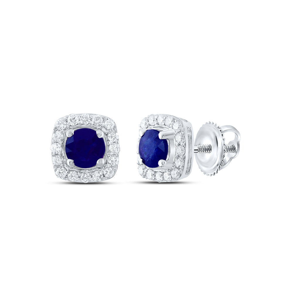 14kt Yellow Or White Or Rose Gold Natural Diamond 4mm Round Natural Gem Stud Earring
