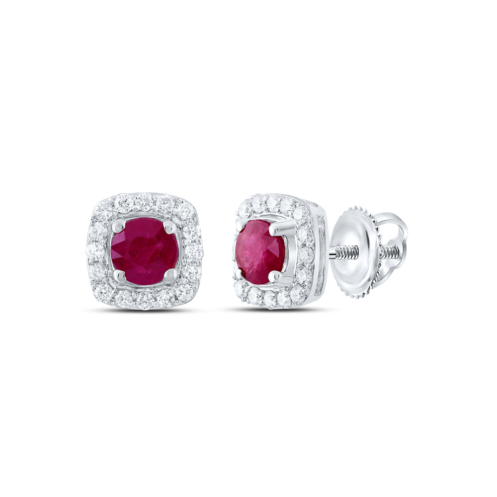 14kt Yellow Or White Or Rose Gold Natural Diamond 4mm Round Natural Gem Stud Earring
