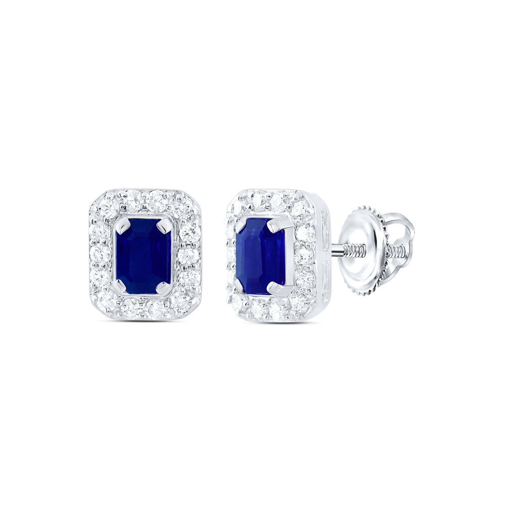 14kt Yellow Or White Or Rose Gold Natural Diamond 4x3mm Emerald Natural Gem Stud Earring