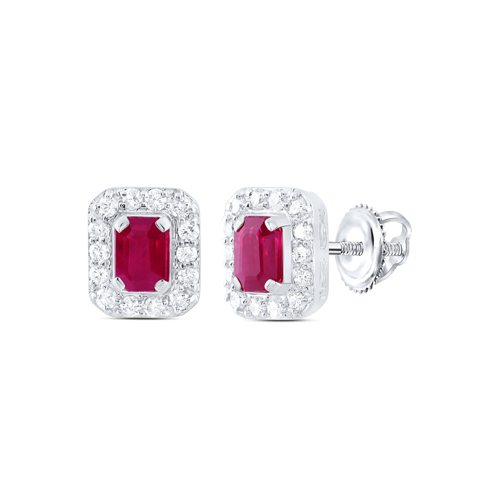 14kt Yellow Or White Or Rose Gold Natural Diamond 4x3mm Emerald Natural Gem Stud Earring
