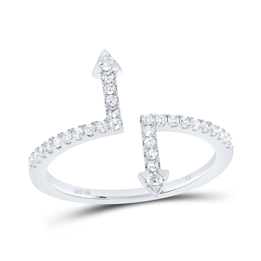 10kt White Gold 1/4 Cttw Diamond Bridal Wedding Engagement Anniversary Ring, Women Size: 5-9