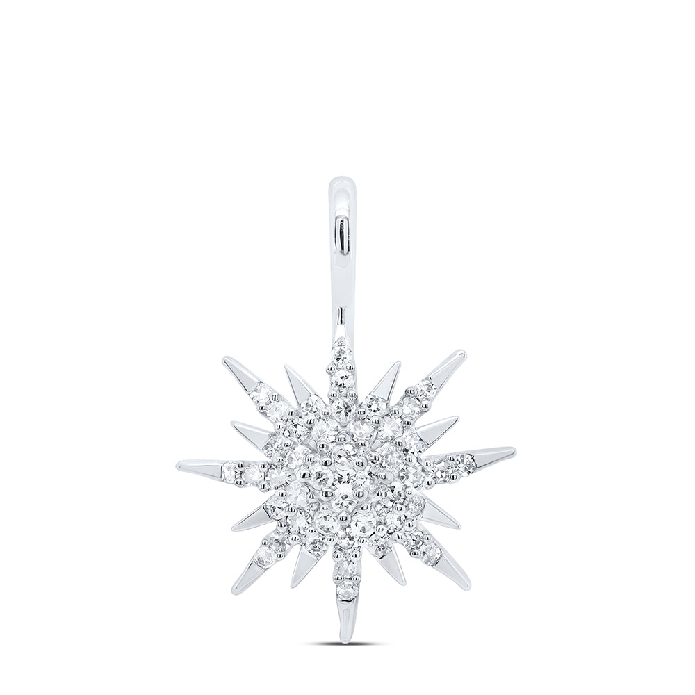 14kt White Gold 1/6 Cttw Diamond Fashion Pendant