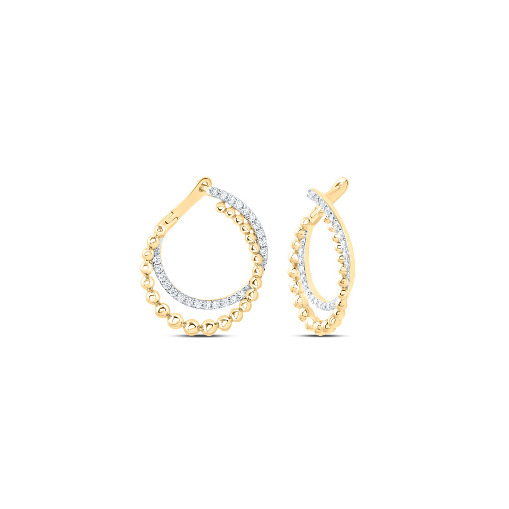 14kt Yellow Gold 1/2 Cttw Diamond Ana M Fashion Hoop Earring