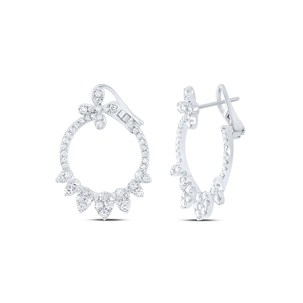 14kt White Gold 1 7/8 Cttw Diamond Ana M Fashion Earring