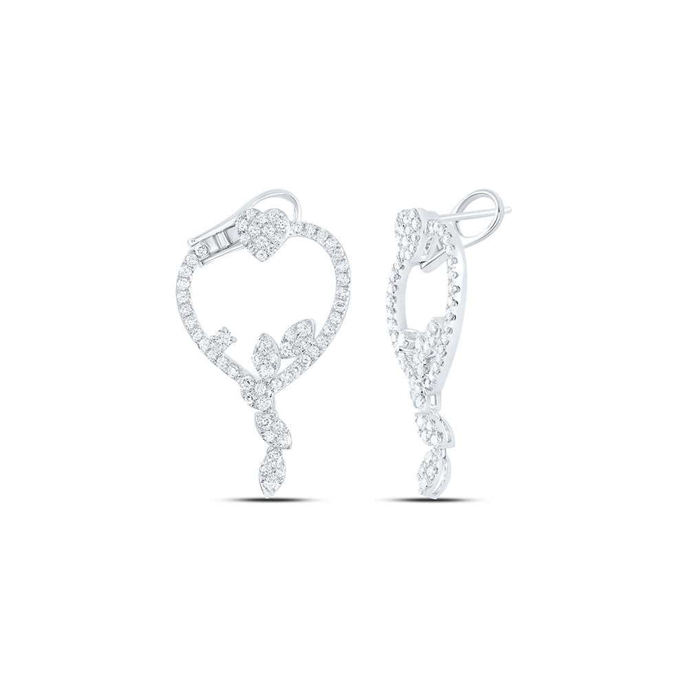 14kt White Gold 1 3/4 Cttw Diamond Ana M Fashion Earring