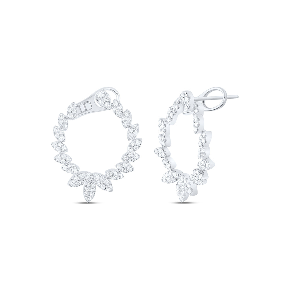 14kt White Gold 1 5/8 Cttw Diamond Ana M Fashion Earring