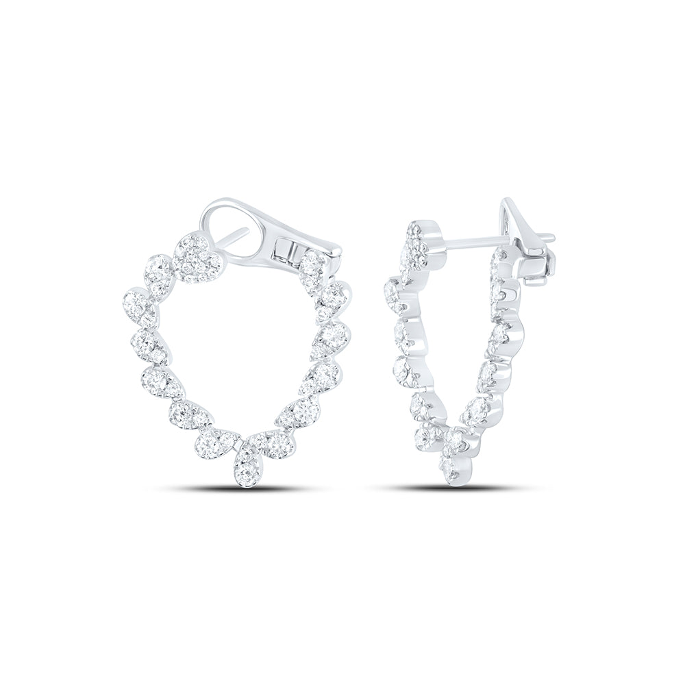 14kt White Gold 1 1/3 Cttw Diamond Ana M Fashion Earring