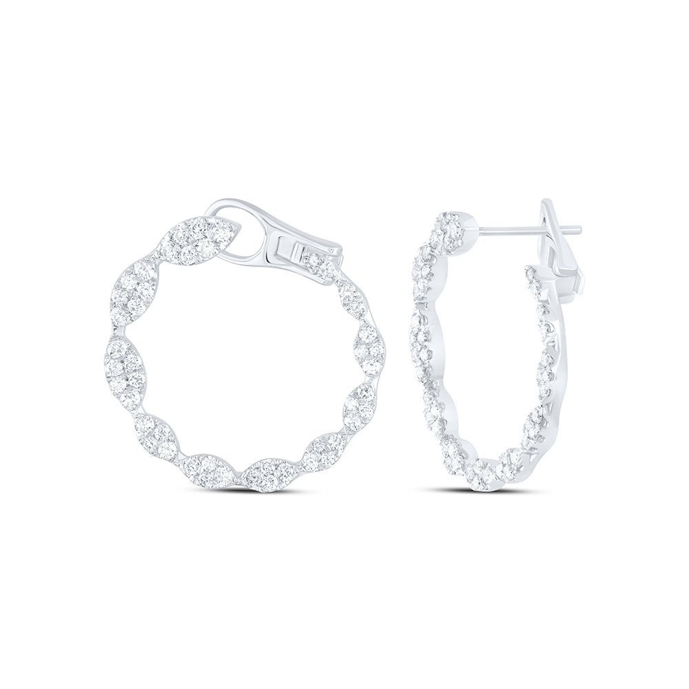 14kt White Gold 1 1/2 Cttw Diamond Ana M Fashion Earring