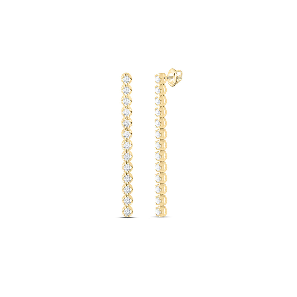 14kt Yellow Gold 3/4 Cttw Diamond Ana M Fashion Tennis Earring