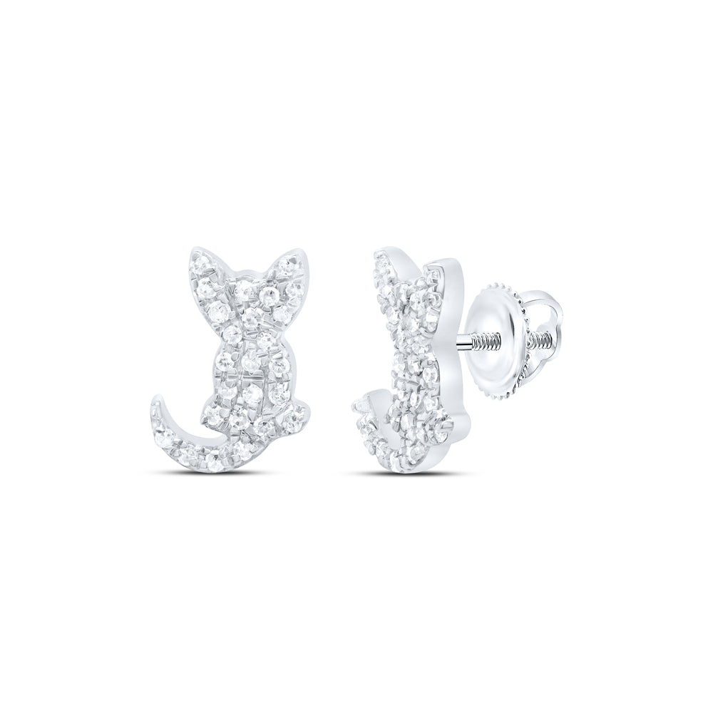 10kt White Gold 1/6 Cttw Diamond Earring