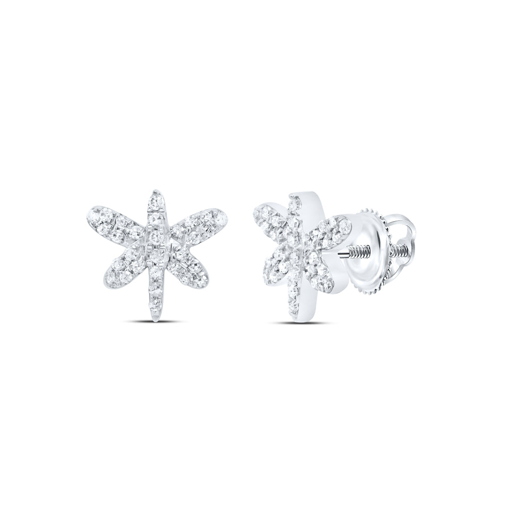 10kt White Gold 1/6 Cttw Diamond Earring