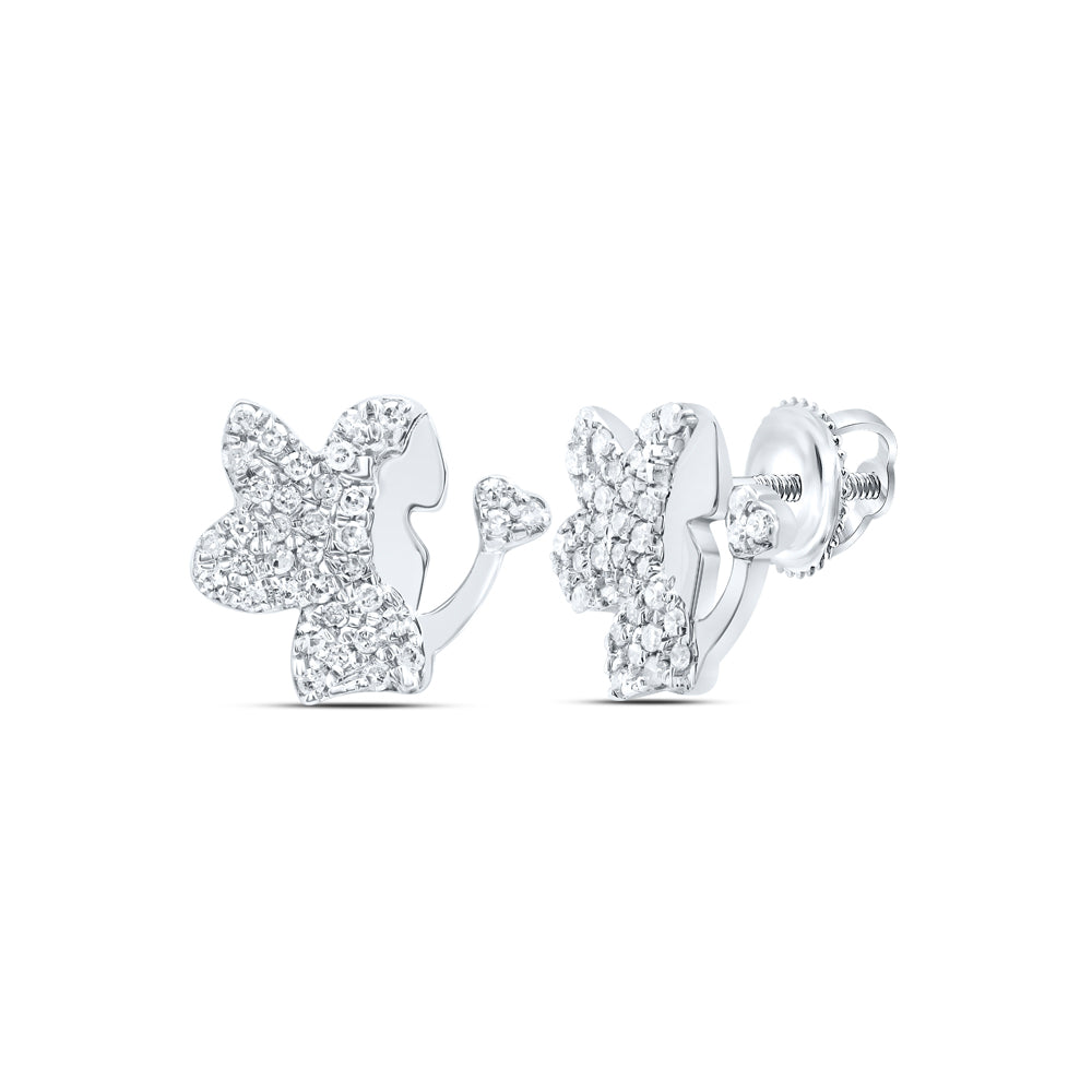 10kt White Gold 1/5 Cttw Diamond Earring