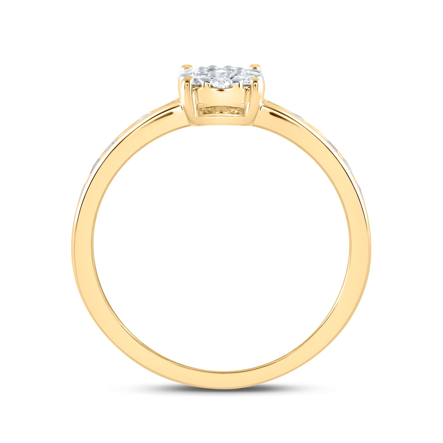 14kt Yellow Gold 1/2 Cttw Natural Diamond Ana M Bridal Wedding Engagement Anniversary Ring, Women Size: 5-9