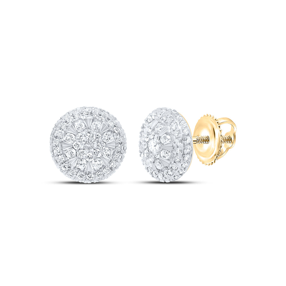 14kt Yellow Gold 3/4 Cttw Diamond Ana M Fashion Round Earring
