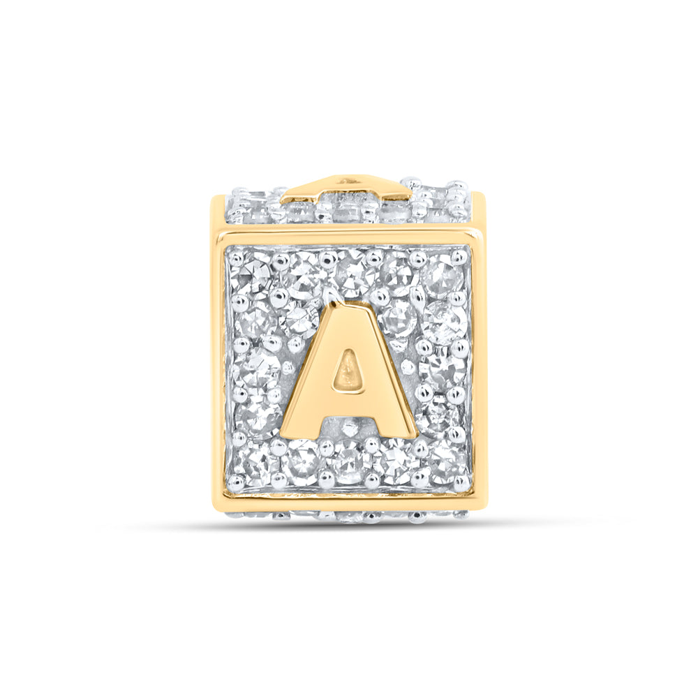 10kt Yellow Or White Or Rose Gold Diamond Fashion Initial Bracelet Box