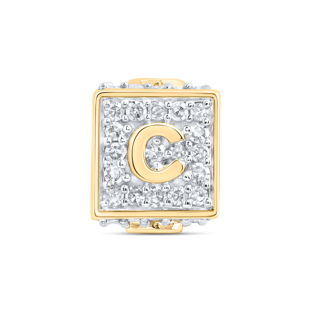 10kt Yellow Or White Or Rose Gold Diamond Fashion Initial Bracelet Box