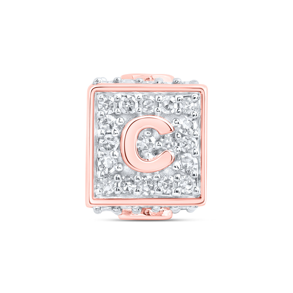 10kt Yellow Or White Or Rose Gold Diamond Fashion Initial Bracelet Box