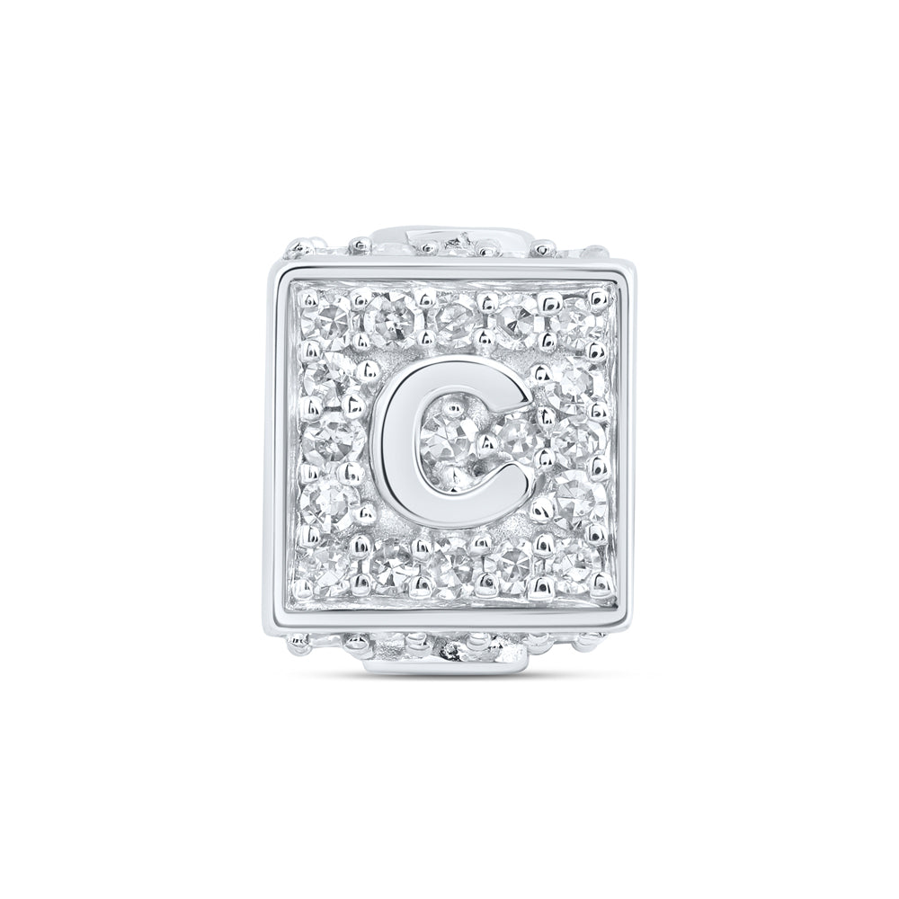 10kt Yellow Or White Or Rose Gold Diamond Fashion Initial Bracelet Box