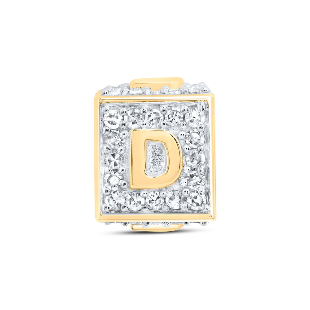 10kt Yellow Or White Or Rose Gold Diamond Fashion Initial Bracelet Box