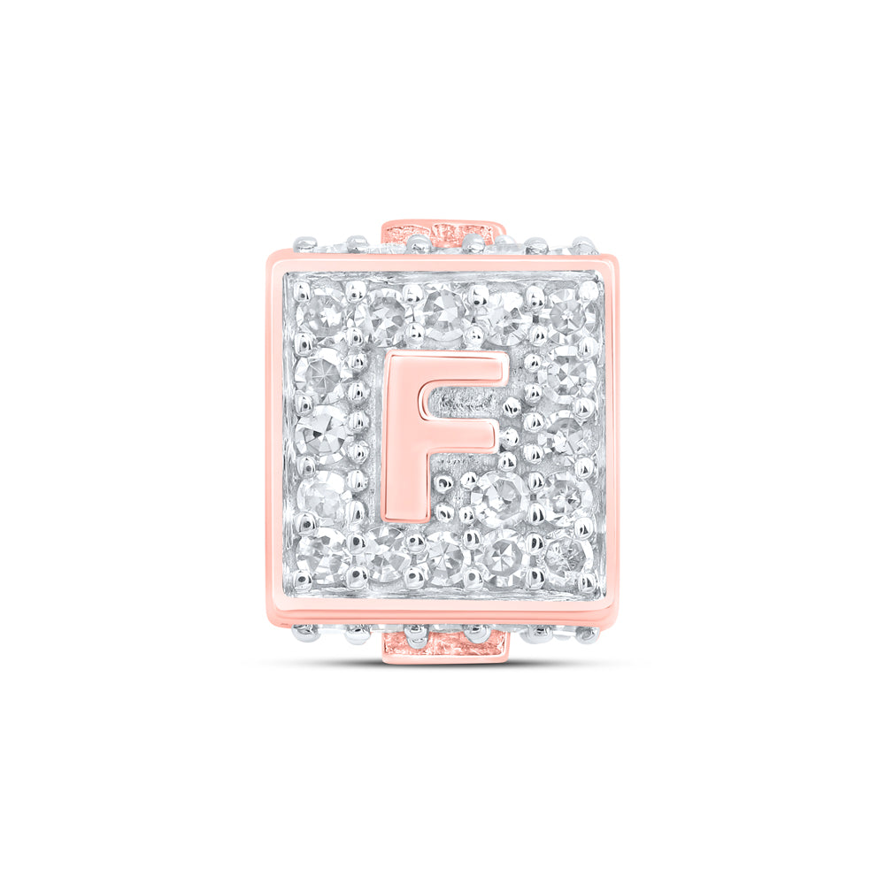 10kt Yellow Or White Or Rose Gold Diamond Fashion Initial Bracelet Box