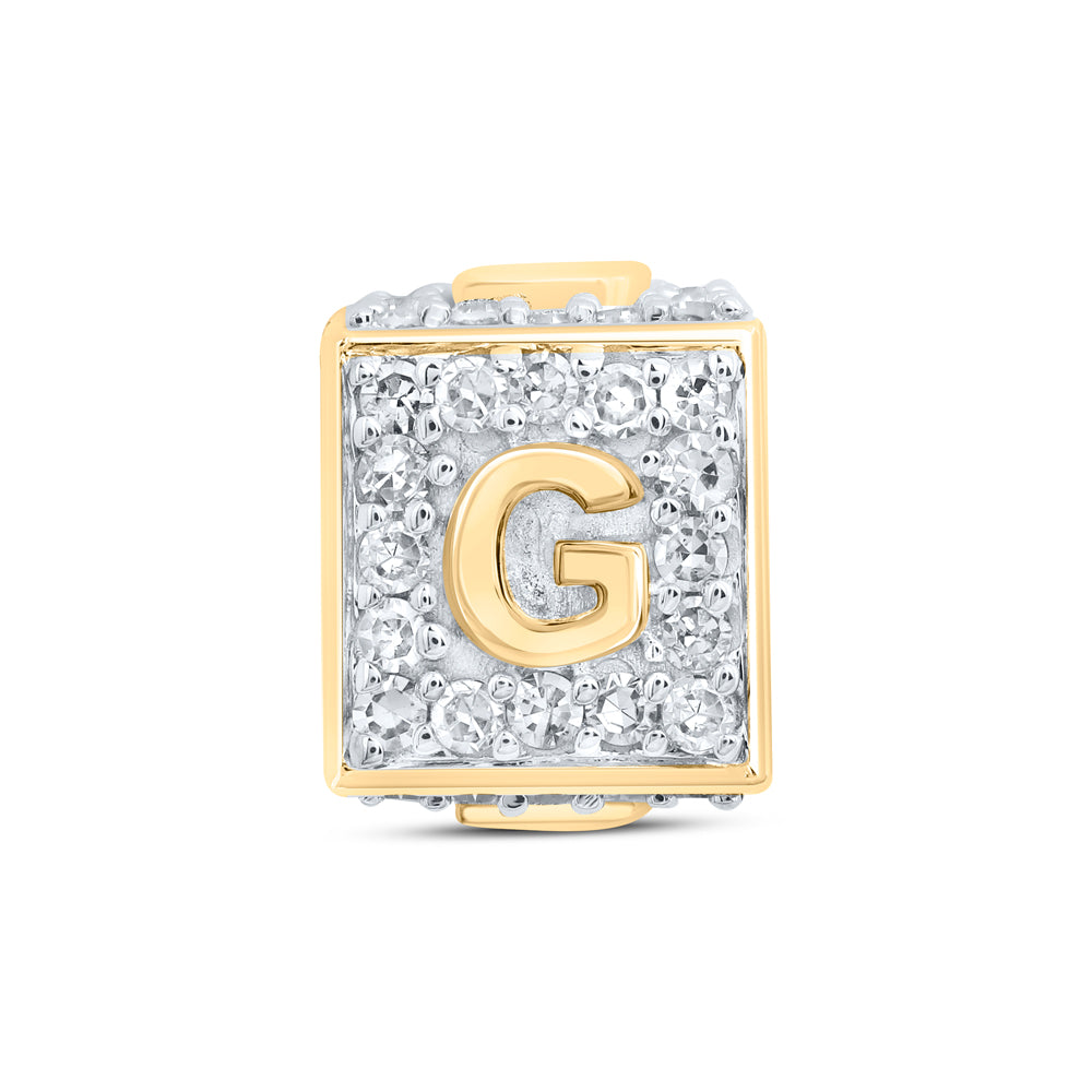 10kt Yellow Or White Or Rose Gold Diamond Fashion Initial Bracelet Box