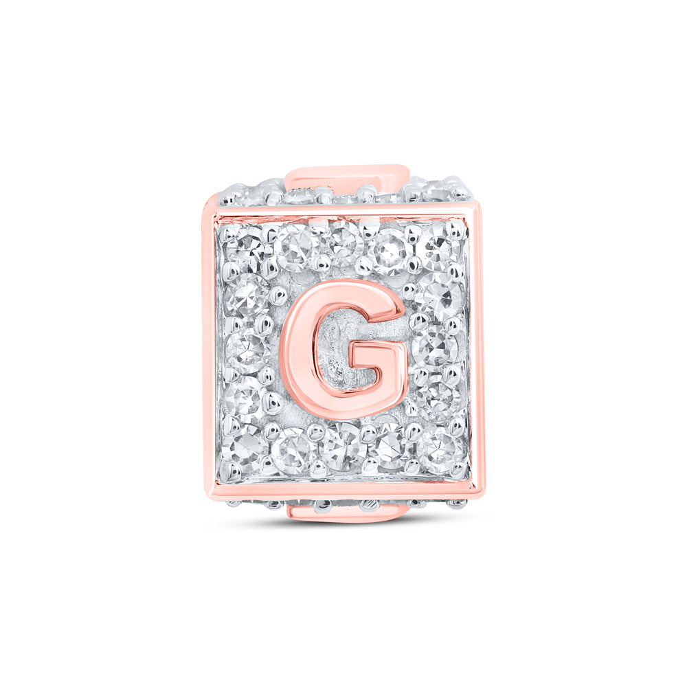10kt Yellow Or White Or Rose Gold Diamond Fashion Initial Bracelet Box