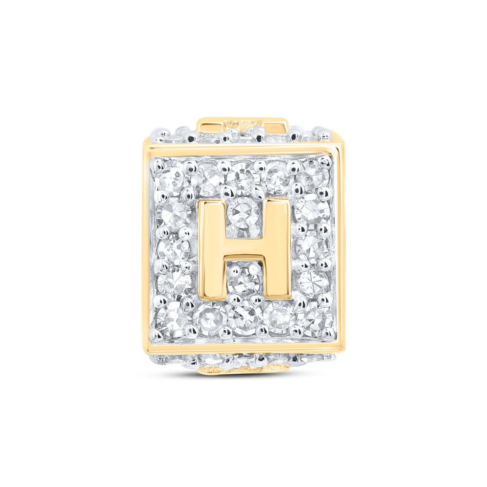 10kt Yellow Or White Or Rose Gold Diamond Fashion Initial Bracelet Box