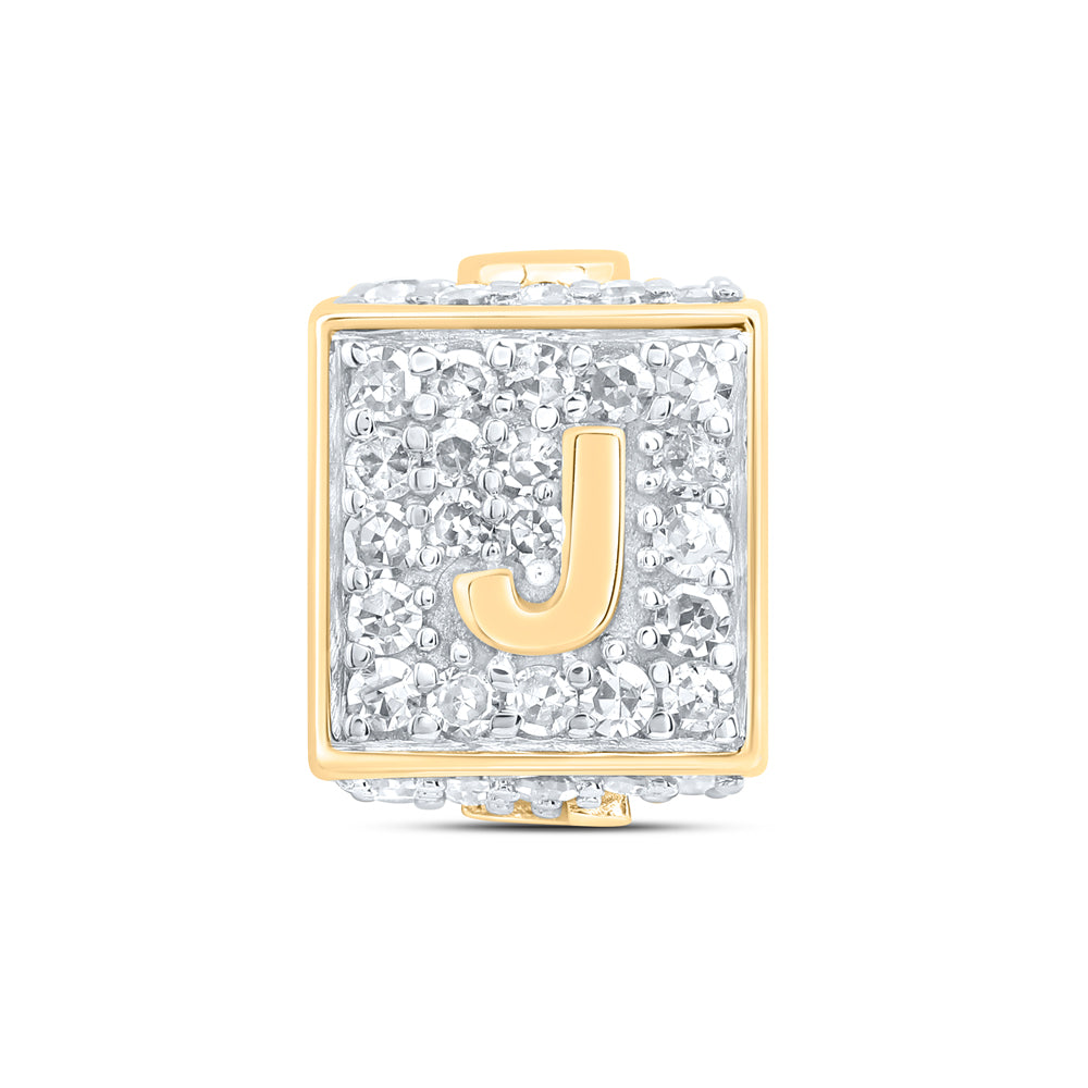 10kt Yellow Or White Or Rose Gold Diamond Fashion Initial Bracelet Box
