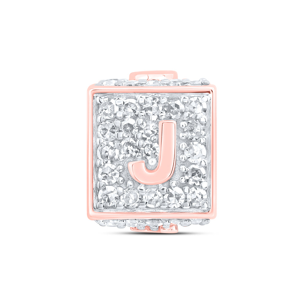 10kt Yellow Or White Or Rose Gold Diamond Fashion Initial Bracelet Box