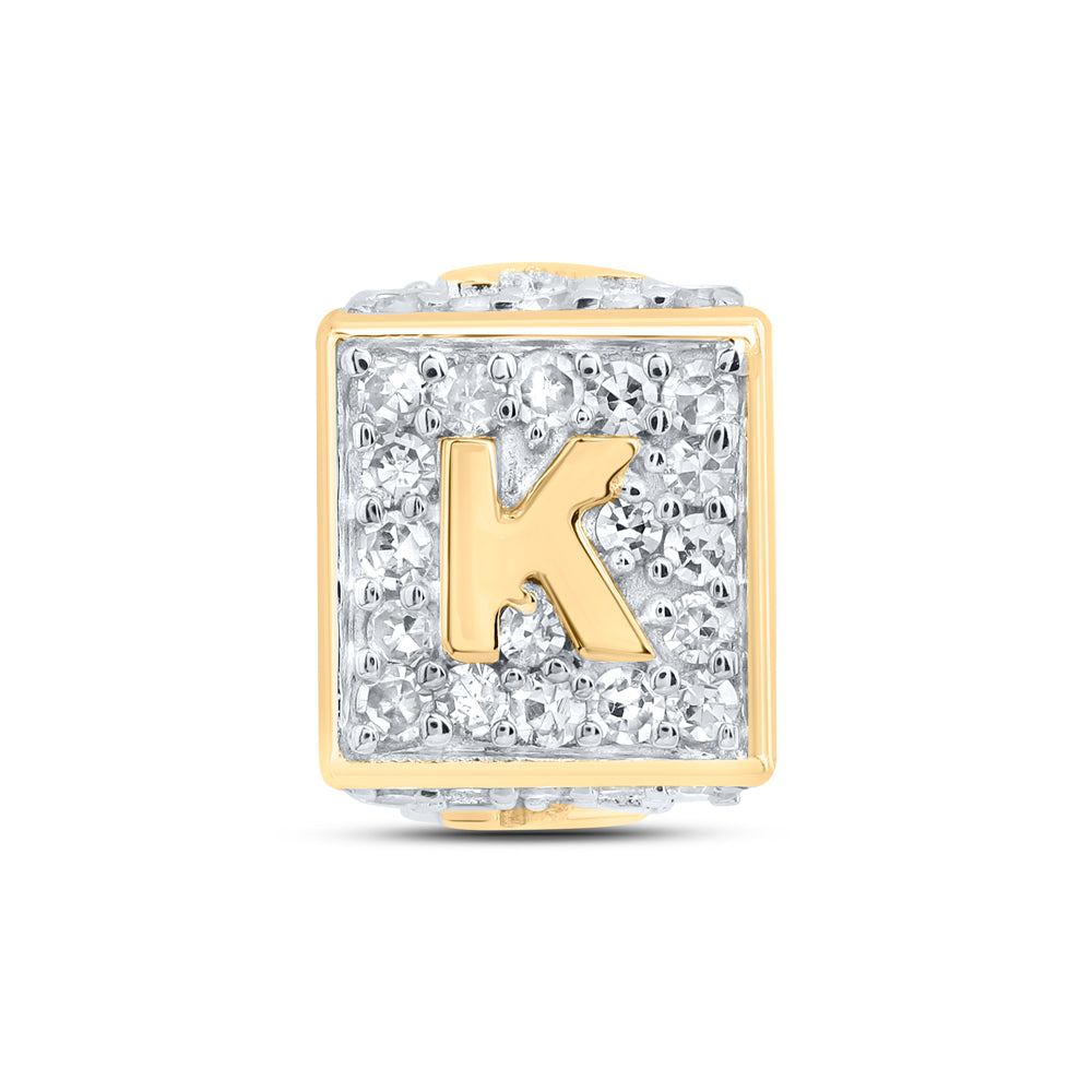 10kt Yellow Or White Or Rose Gold Diamond Fashion Initial Bracelet Box