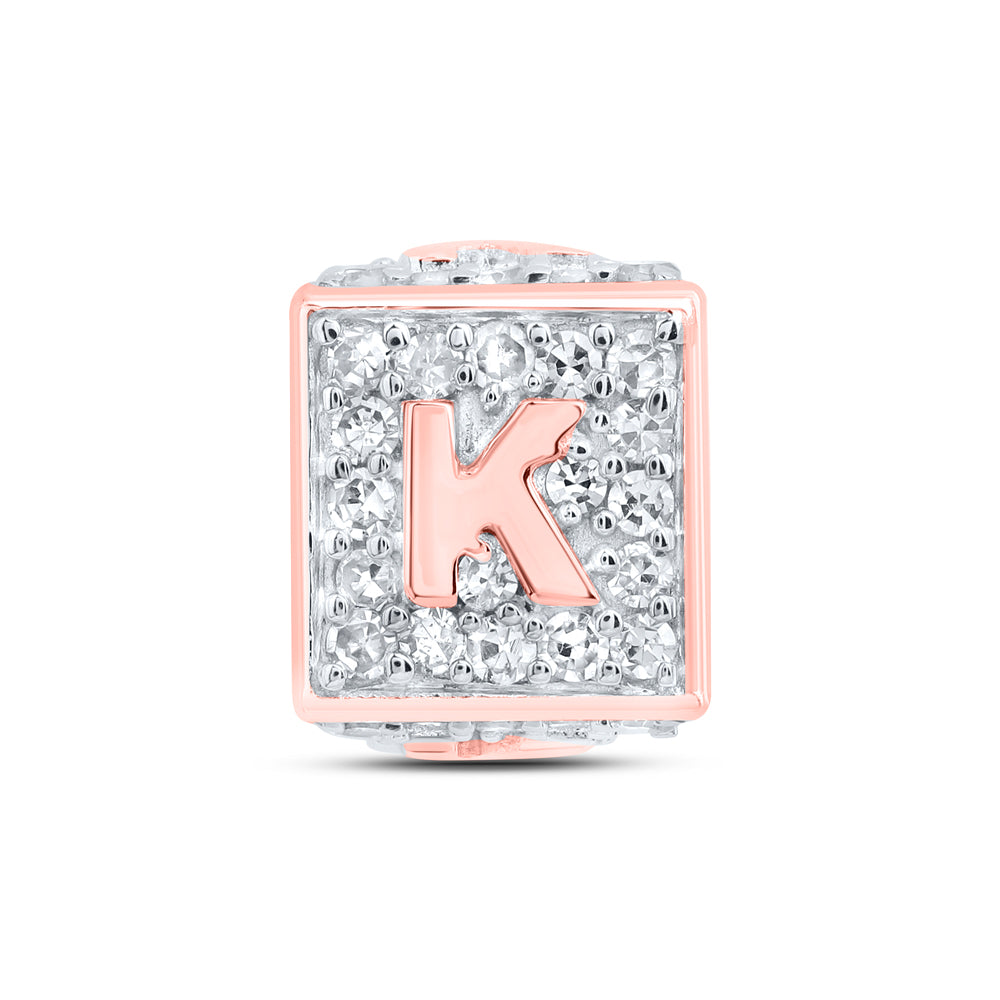 10kt Yellow Or White Or Rose Gold Diamond Fashion Initial Bracelet Box