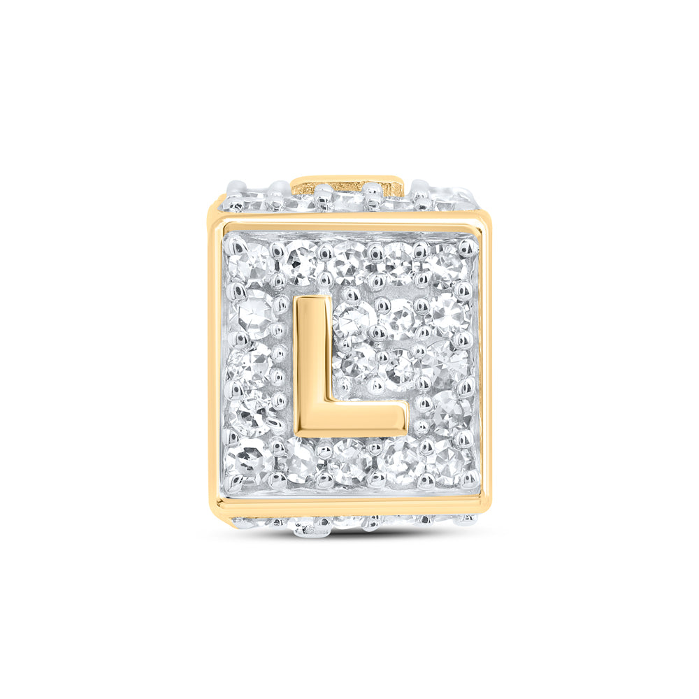 10kt Yellow Or White Or Rose Gold Diamond Fashion Initial Bracelet Box