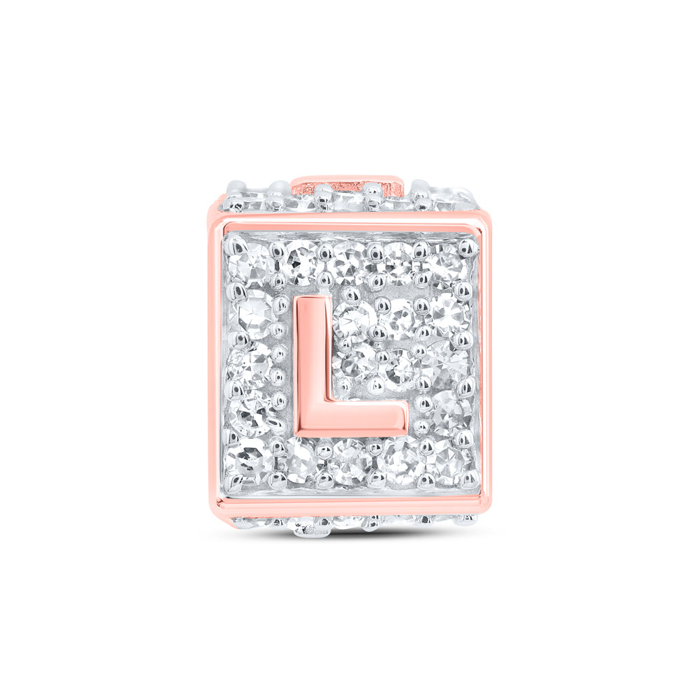 10kt Yellow Or White Or Rose Gold Diamond Fashion Initial Bracelet Box